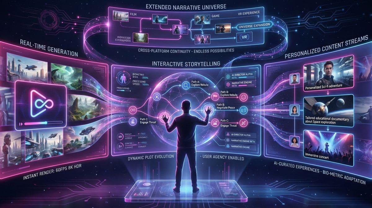 Future trends in AI video generation technology including real-time generation and interactive video capabilities