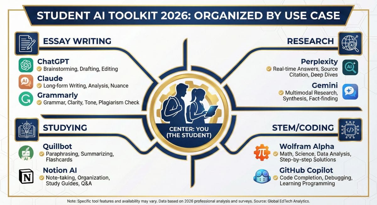 Infographic comparing free AI tools versus paid upgrades for students with budget considerations