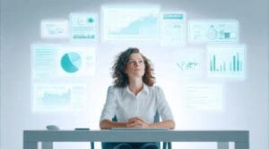 est AI tools for small business 2026 showing ChatGPT, Claude, Jasper and business automation interfaces on laptop
