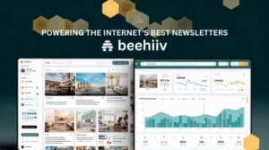 Beehiiv newsletter platform dashboard showing analytics, growth metrics, and monetization tools used in beehiiv review and pricing comparison